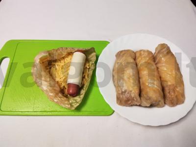 Keptos dešrelės lydytame sūryje ir kopūstuose Žingsnis 1