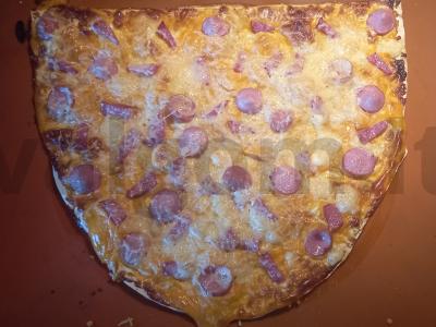 Penkių minučių pica su dešrelėmis. Žingsnis 4