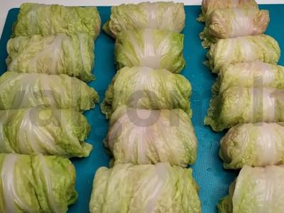 Pekino kopūstų įdaryti kiaulienos farširuoti kopūstai Žingsnis 5