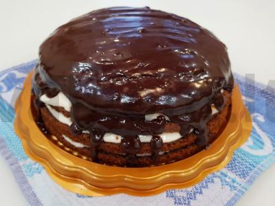 "Snickers" pyragas su grietinės kremu Žingsnis 9