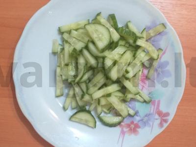 Salotos "Paslaptis" su virta dešra Žingsnis 4