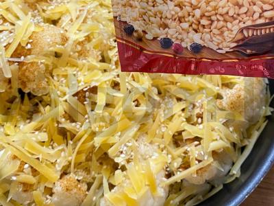 Žiediniai kopūstai, kepti su sezamo sėklomis ir paprika Žingsnis 9