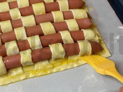Dešros pyragas tešloje. Žingsnis 4