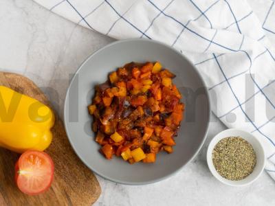 Ragu su paprikomis, baklažanais ir Provanso žolelėmis Žingsnis 3