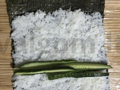 Agurkų, imbiero ir wasabi suktinukai Žingsnis 5