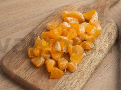 Mandarinų uogienė su cukranendrių cukrumi Žingsnis 1