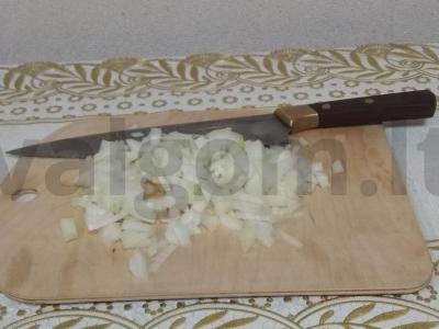 Grikių makaronai su mėsos padažu ir daržovėmis Žingsnis 4