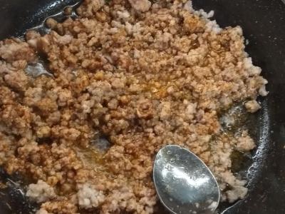 Grikių makaronai su mėsos padažu ir daržovėmis Žingsnis 7