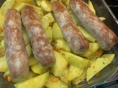 Auksinės bulvės su kupatais. Žingsnis 6