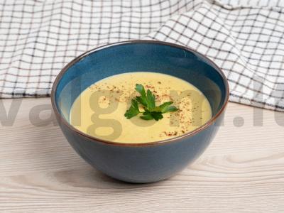 Kreminė tyrės sriuba su avinžirniais ir kariu pagrindine nuotrauka