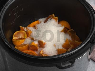 Mandarinų uogienė multicooker įrenginyje Žingsnis 2