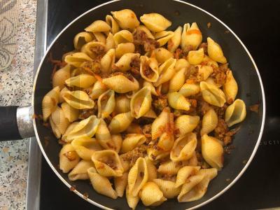 Makaronų kriauklės su mėsos padažu Žingsnis 8
