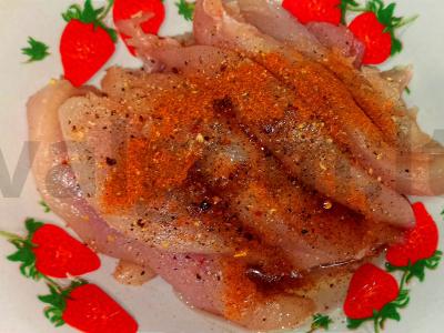 Traškučių juostelės su džiūvėsėliais. Žingsnis 2