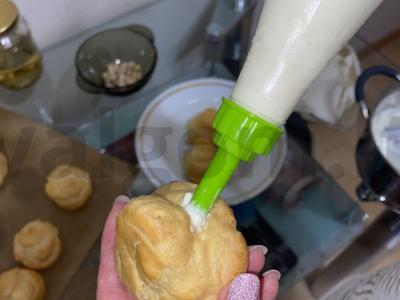 Profiterolės pagal specialų Ksyukha receptą. Žingsnis 9