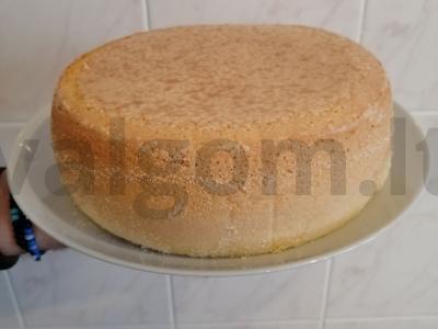 Biskvitas "Švelnumas" su grietine Žingsnis 4
