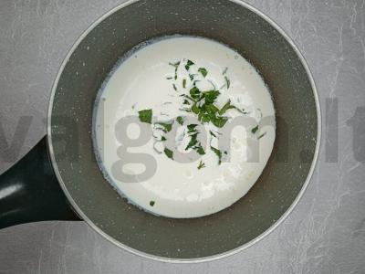 Migdolų pyragas su mėtų pieno įdaru Žingsnis 1