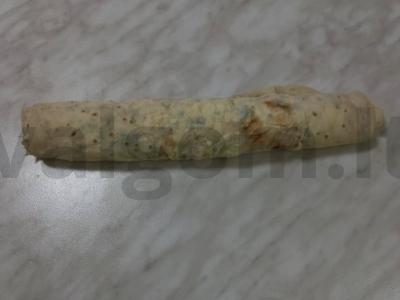 Mimoza lavašas su saira, žalumynais ir sūriu Žingsnis 4