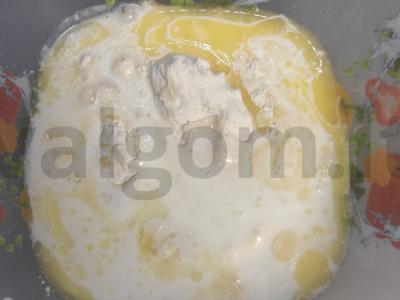 Šokoladiniai Vienos vafliai su kokoso drožlėmis Žingsnis 2