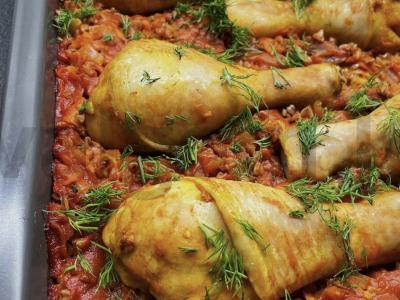 Orkaitėje kepti grikiai su kojelėmis pagrindine nuotrauka