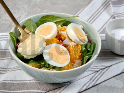 Salotos su vištiena ir vaisiais Žingsnis 2