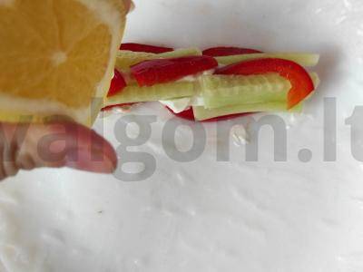 Pavasariniai suktinukai su paprikomis Žingsnis 7