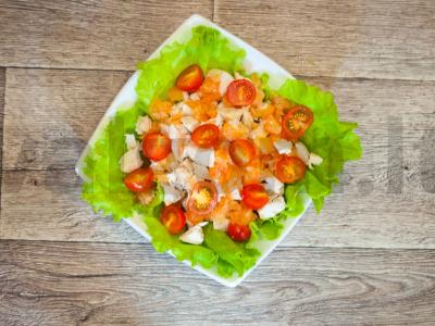 Salotos su vištiena ir greipfrutais Žingsnis 3