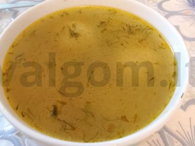 Greita mėsos kukulių sriuba pagrindine nuotrauka