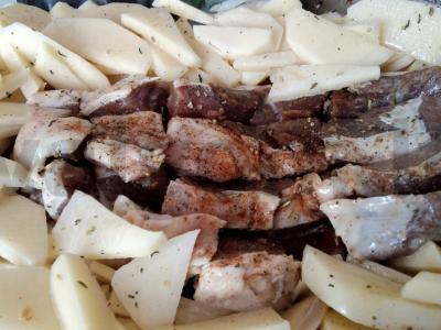 Naminės bulvės su mėsa Žingsnis 2