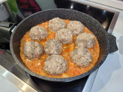 Grikiai su pomidorų padažu orkaitėje Žingsnis 8