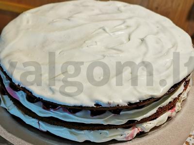 Šokoladinis vyšnių pyragas. Žingsnis 10