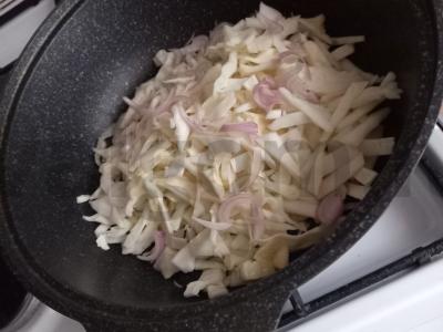 Kopūstai su mėsa "A la pasta" Žingsnis 2