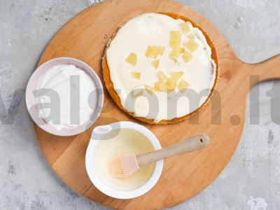 Mimozos tortas su uogomis ir grietinėle Žingsnis 4