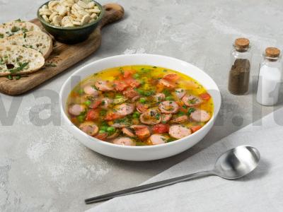 Lengva konservuotų kukurūzų sriuba pagrindine nuotrauka