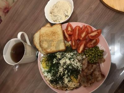 Amerikietiški pusryčiai grybų mėgėjams pagrindine nuotrauka