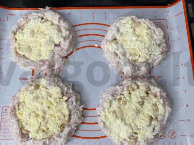 Baltymų lėkštės su grybais Žingsnis 7