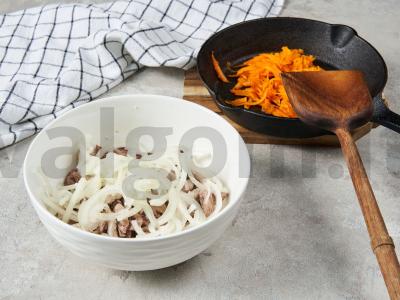 Kalakutienos ir vištienos širdies salotos Žingsnis 2