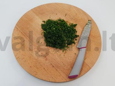 Bagetė su sūriu, česnakais ir krapais Žingsnis 3