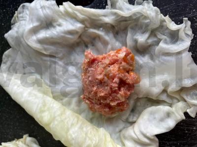 Įdaryti kopūstai be ryžių Žingsnis 3