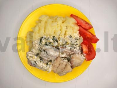 Aromatinga menkė pieno padaže pagrindine nuotrauka