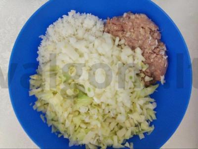 Greitos ir skanios tinginių įdarytos kopūstų sriubos Žingsnis 2
