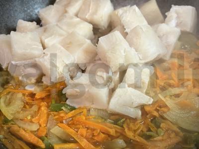 Marinuotos žuvys su šparaginėmis pupelėmis Žingsnis 9