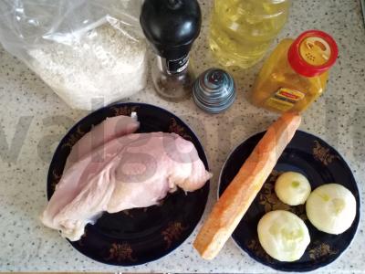 Traškus plovas su vištiena Žingsnis 1