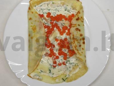 Greiti blyneliai su krapais ir raudonaisiais ikrais Žingsnis 3