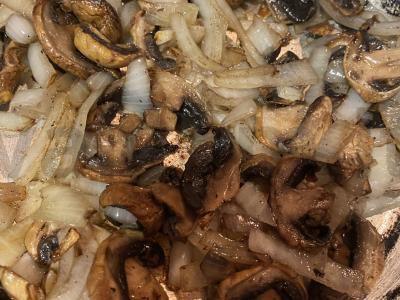 Polenta su grybais ir troškintu kiaušiniu Žingsnis 4