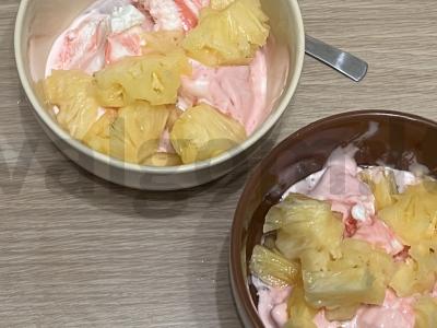 Ananasų ledų kokteilis. Žingsnis 2