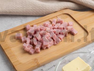 Bulvių košė su keptu kumpiu Žingsnis 1