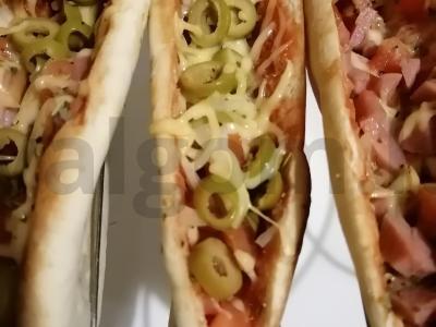 Pita pica su kumpiu ir pomidorais Žingsnis 4