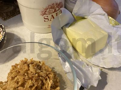 Pieno bulvių košė su keptais svogūnais Žingsnis 4