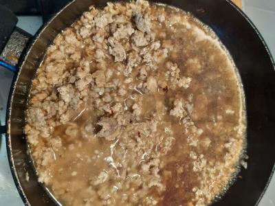 Padažas su malta mėsa spagečiams Žingsnis 3