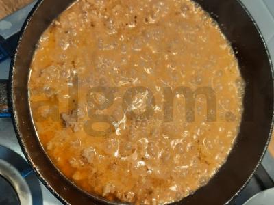 Padažas su malta mėsa spagečiams Žingsnis 6